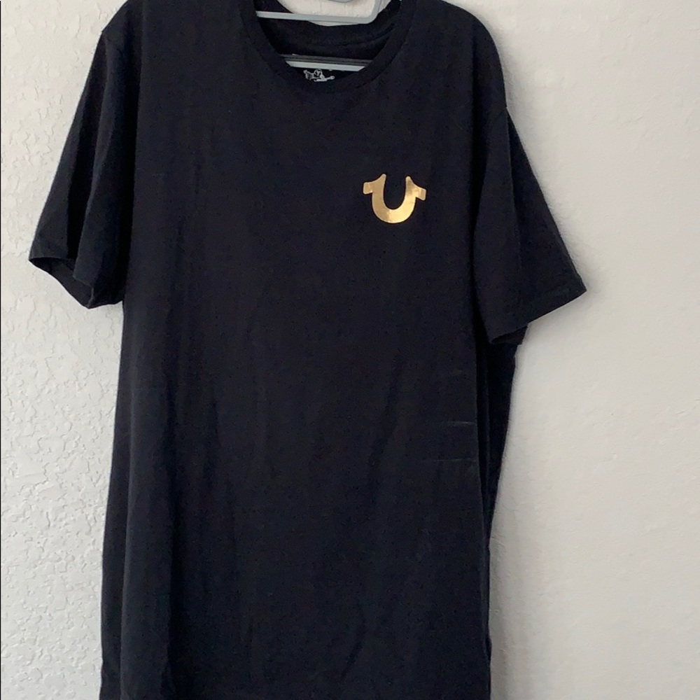 True Religion Black & Gold Shirt